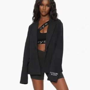 Boys Lie Black “Falling In Love” Blazer Sweater